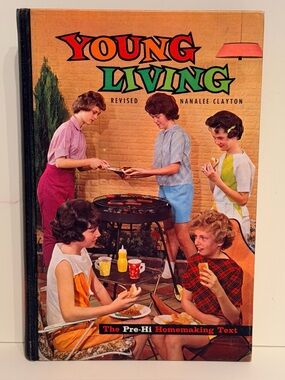 VINTAGE Young Living Hardcover Homemaking Book -  W/ library markings